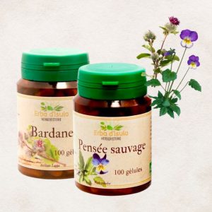 bardane et pensee sauvage