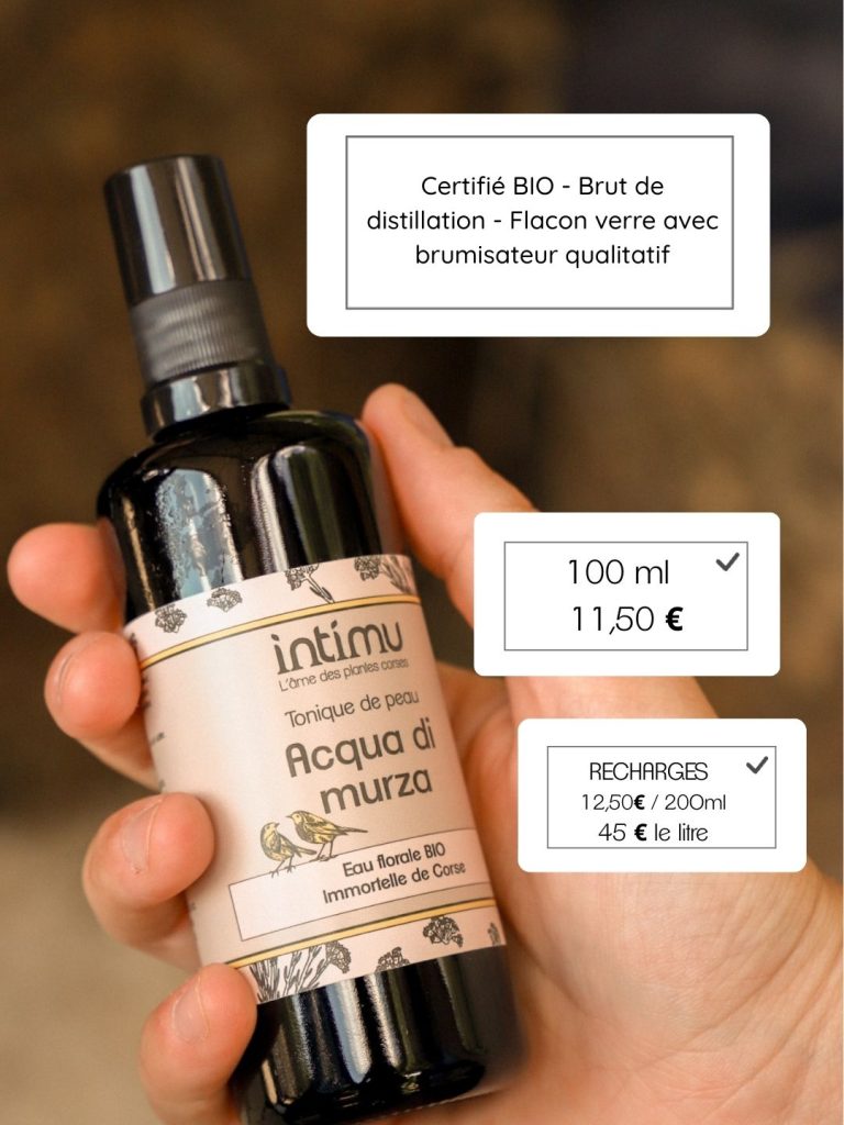 eau naturelle anti-âge à l’immortelle