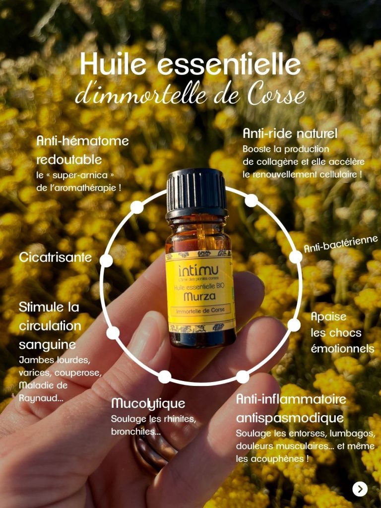 huile essentielle d’immortelle de Corse bio