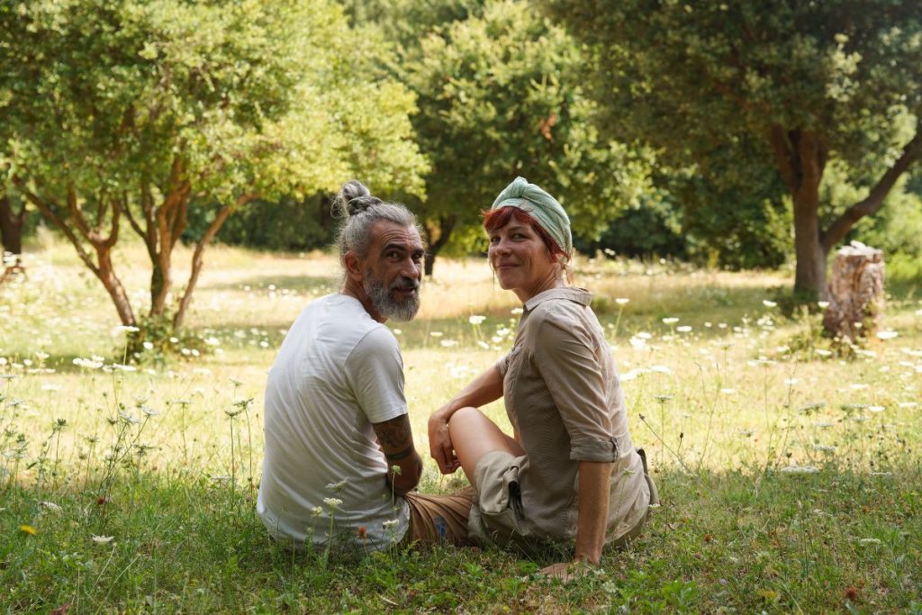 Hélène et Laurent, au cœur du Cap Corse où est née Intimu.